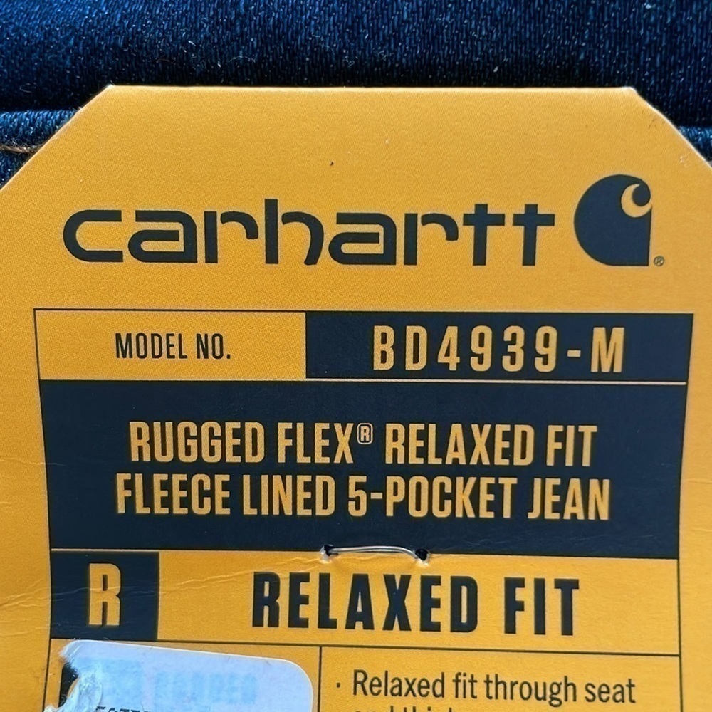 Carhartt Relaxed Fit, fleece lined jeans - Picture 7 of 7